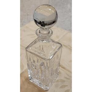 Crystal Decanter: Timeless MCM Minimalist Column Cut Style (Globe Stopper)